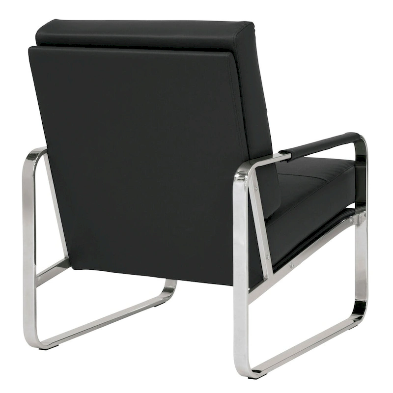 Studio Designs Home Allure Metal and Blended Leather Modern Accent Arm Chair