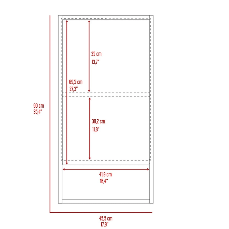 Medicine Cabinet Irvine, One External Shelf, White Finish,High quality and durable