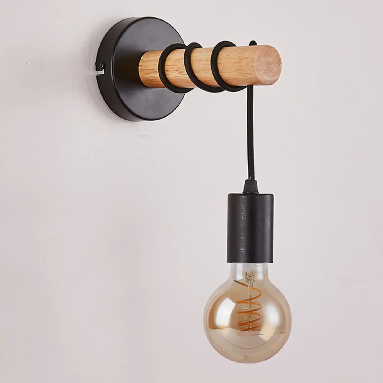 Industrial Black Geometric Wall Sconce Light Residential Use