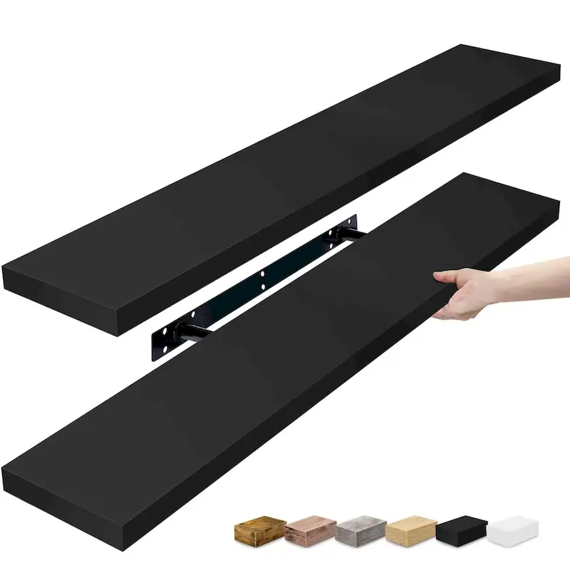 Long Floating Shelves for Wall Set of 2 - 35L x 9W x 1.5H