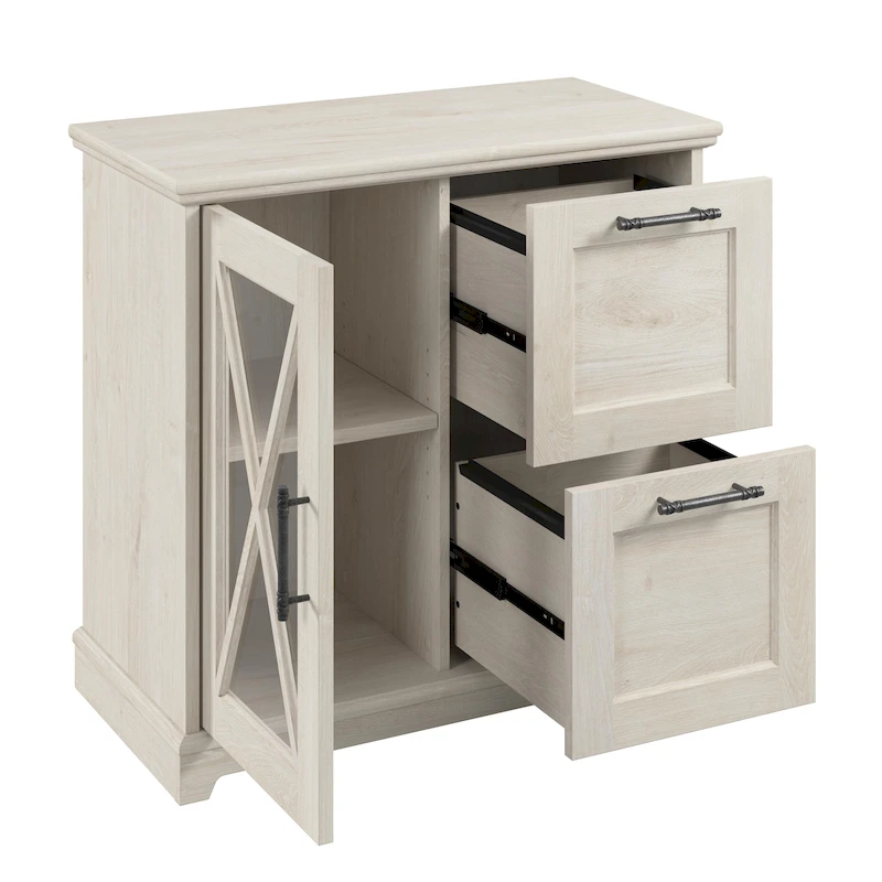 Lennox 2 Drawer Lateral File Cabinet with Shelves by Bush Furniture