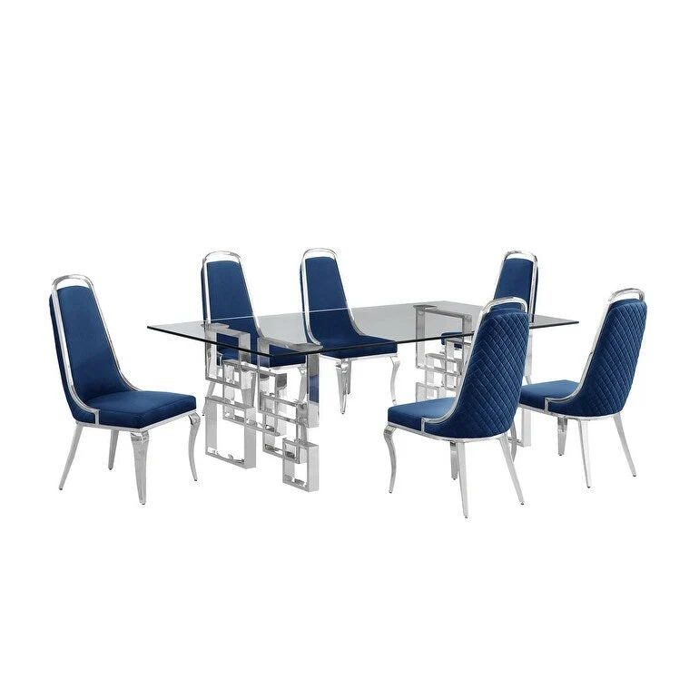 Best Quality Furniture Big Glass Table Dining Sets