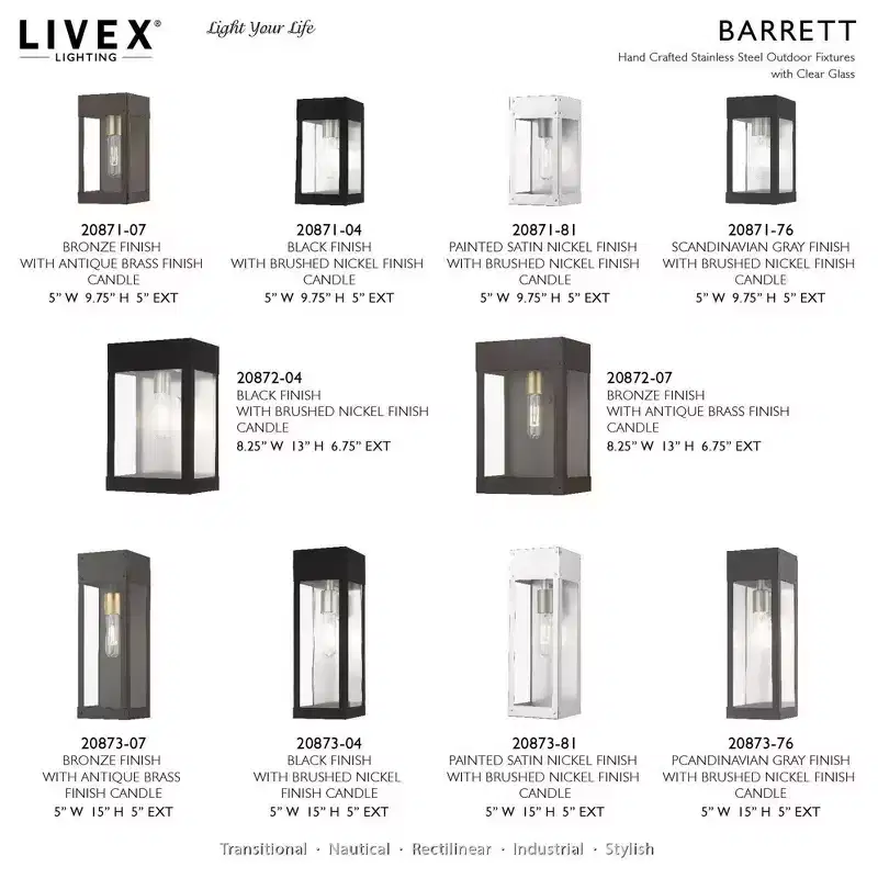 Livex Lighting Barrett 1 - Light Wall Light in Black
