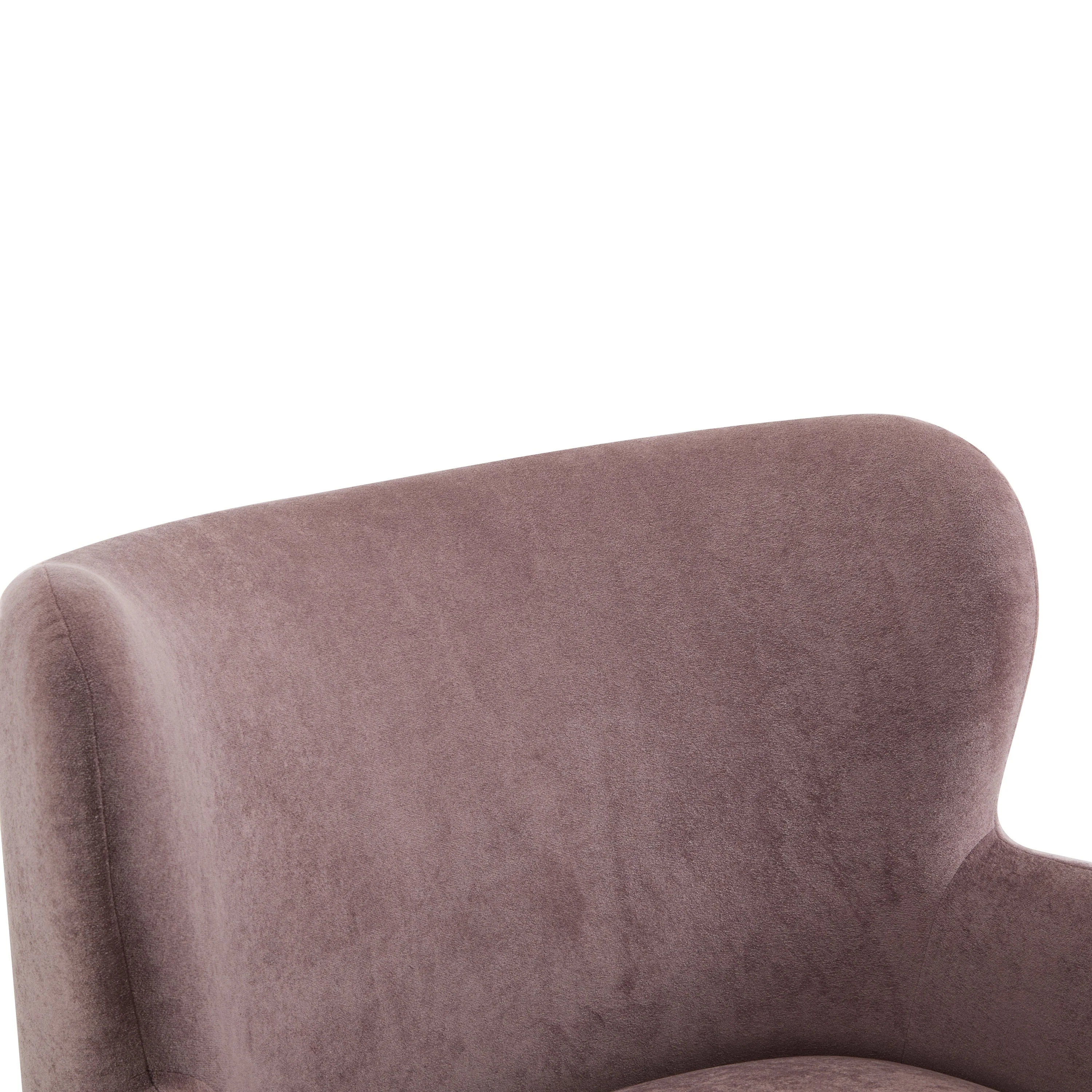 Luxury Modern Fabric Armchair with Round Arms & Tapered Legs