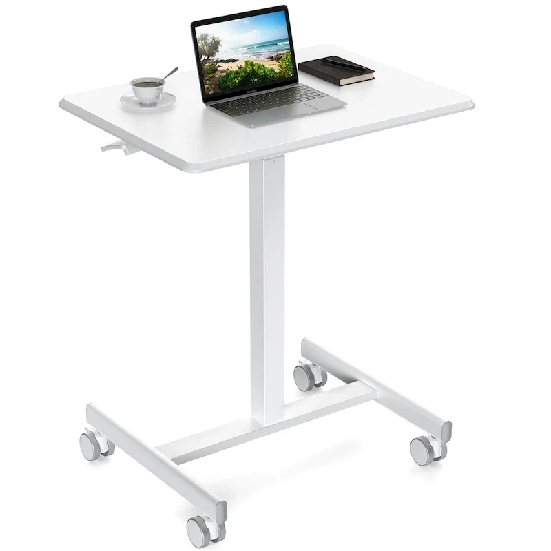 Mobile Rolling Standing Desk with Adjustable Height