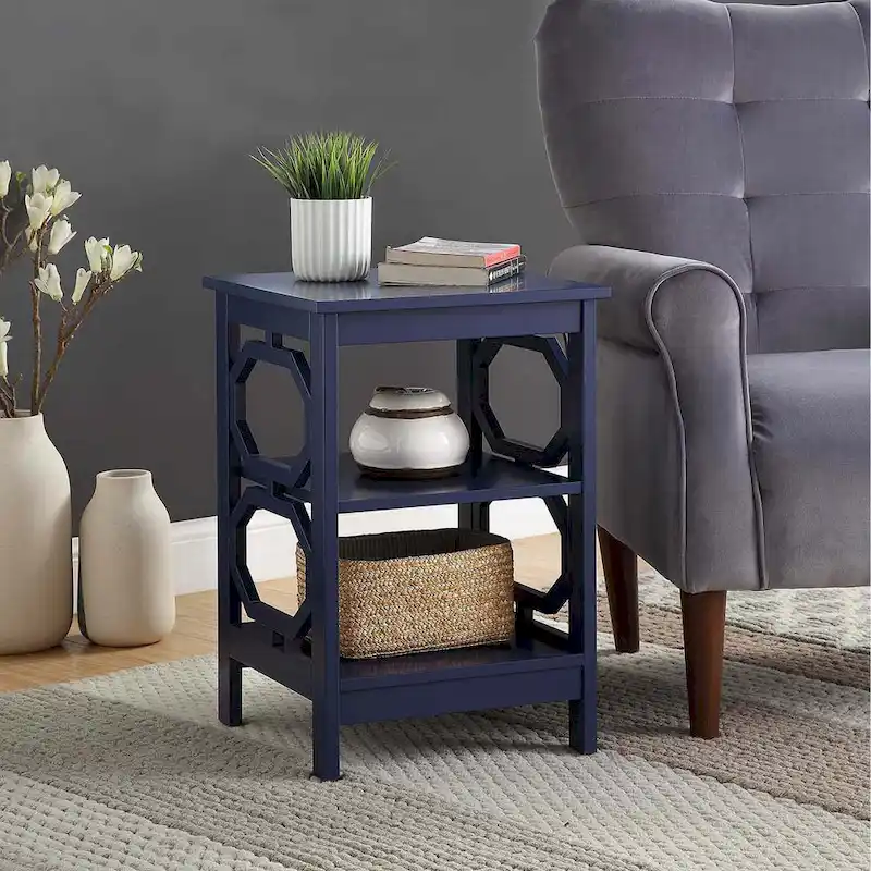 Convenience Concepts Omega End Table with Shelves