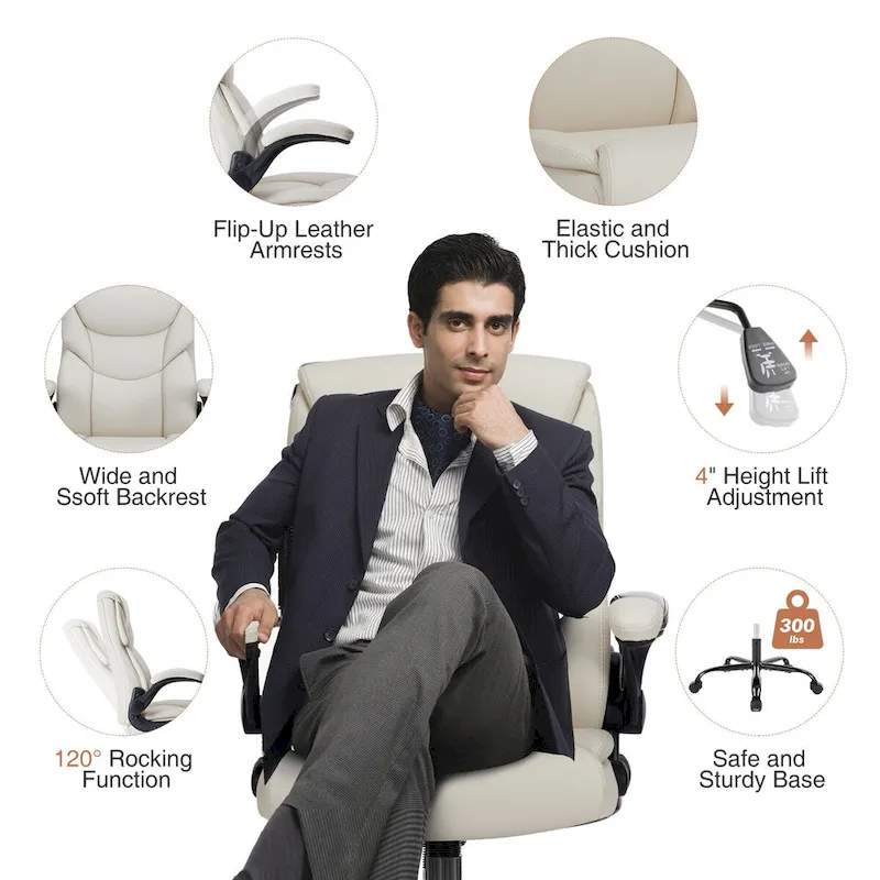 Flip-Up Armrest Adjustable Ergonomic Home Office chair