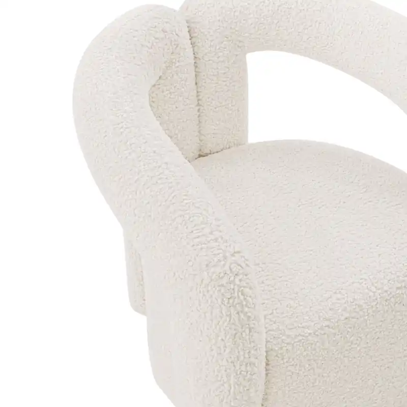 Modern Chenille Accent Chair, Soft Fabric Upholstery, Contemporary Living Room Seating