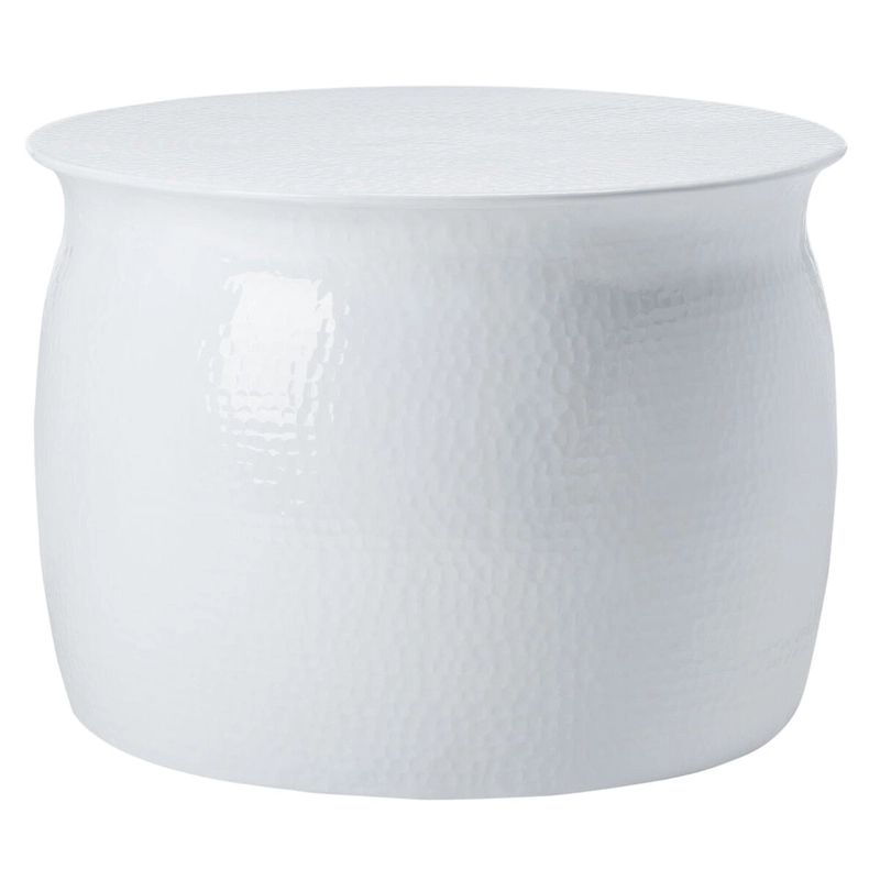 SAFAVIEH Karel Silver Metal Table Stool - 24 W x 24 L x 16.8 H - 24Wx24Dx17H