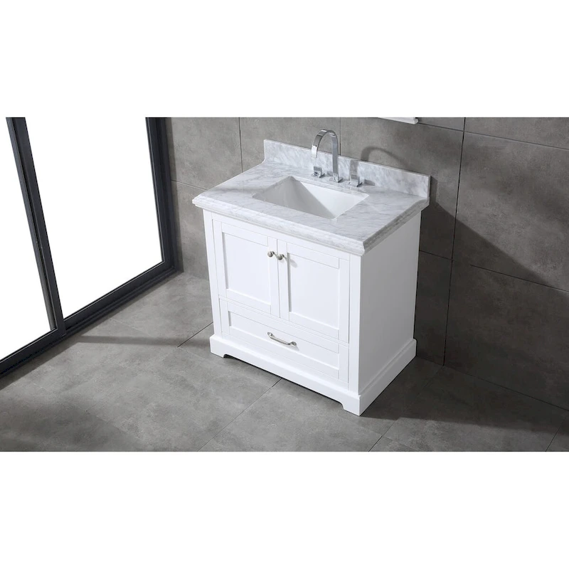 Mareo 36  Solid Wood Bathroom Vanity Set