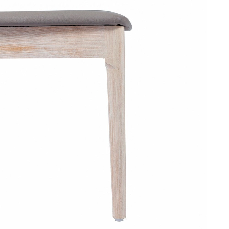 Commercial Solid Wood Dining Chair with Vinyl Padded Seat