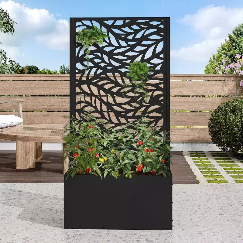 PexFix Metal Wall Planter Box with Trellis for Climbing Plants