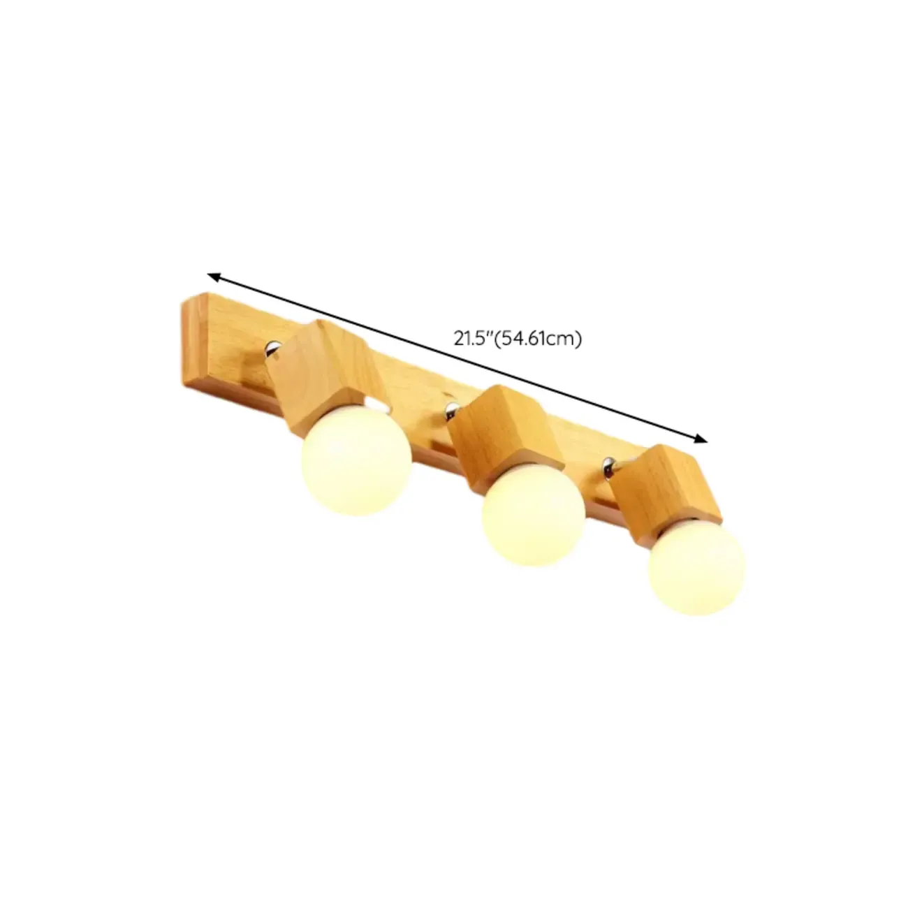 Modern Wooden Multi-Light Bathroom Vanity Light with Hardwired