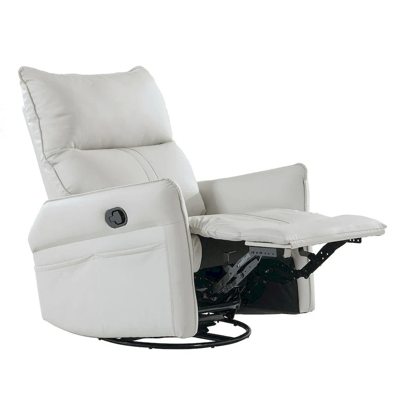 Modern PU Leather Rocker Seating Glider Swivel Recliner Chair