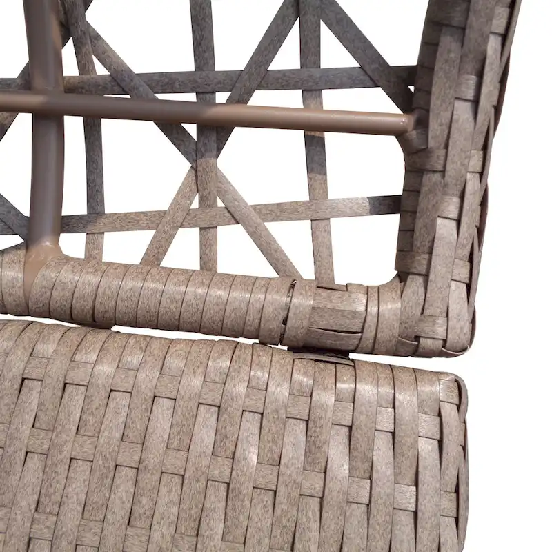 Rio Vista Sandstone Swivel Egg Chair Set with Side Table (2-Piece)