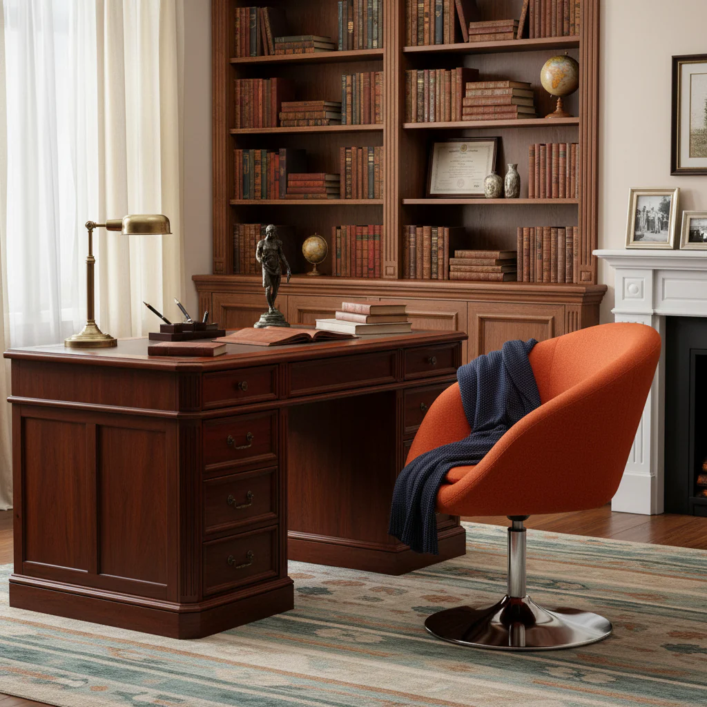 Multi-Color Barrel Adjustable Swivel Accent Chair with Chrome Base – 1-Seat