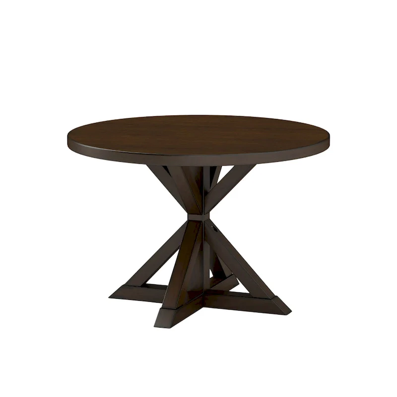 Roundhill Furniture Windvale Cross-Buck Base Dining Table