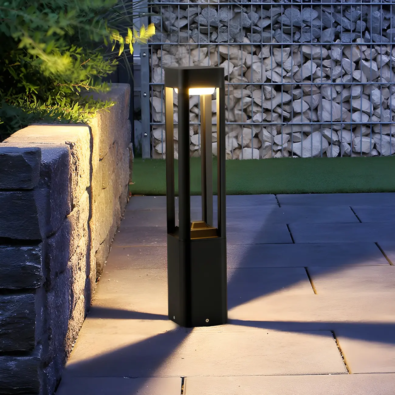 Modern Cuboid Metal LED Landscape Lighting