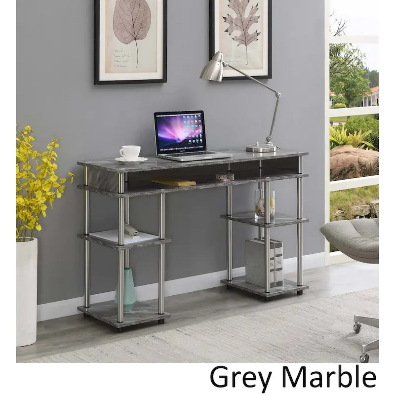 Convenience Concepts Designs2Go No Tools Student Desk with Shelves