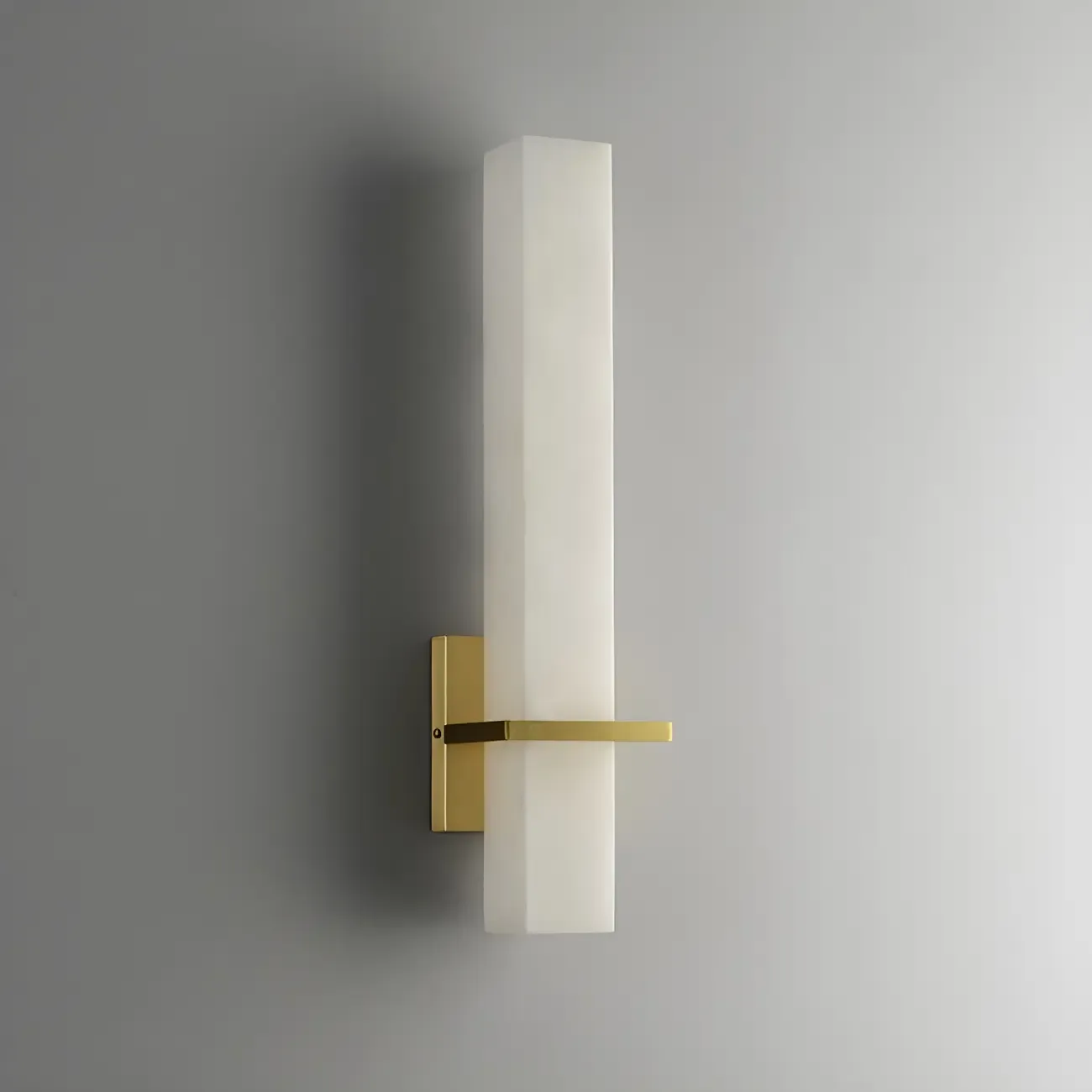 Modern White Stone LED Wall Sconce