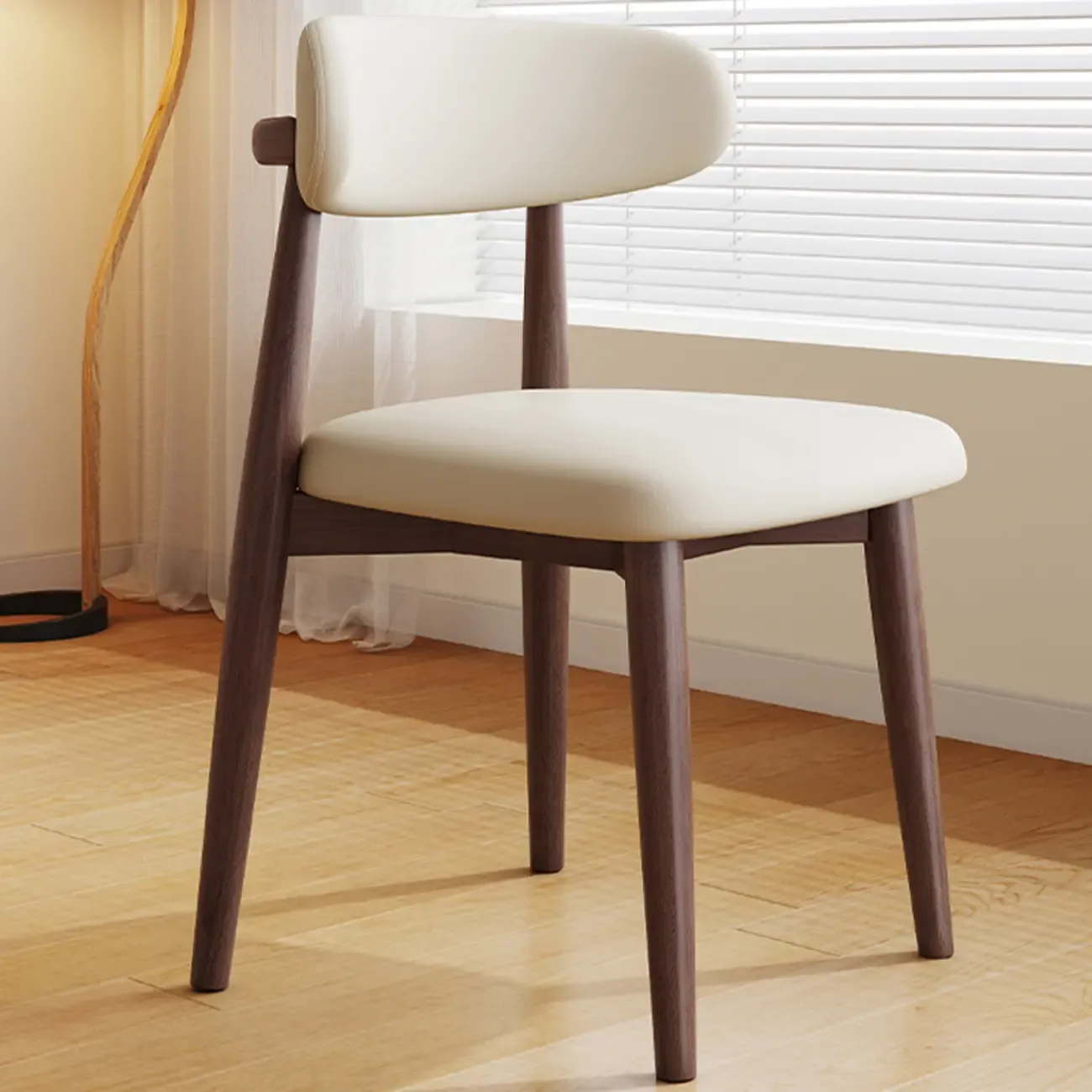 Mid-Century Modern Wooden Dining Chair Set of 2