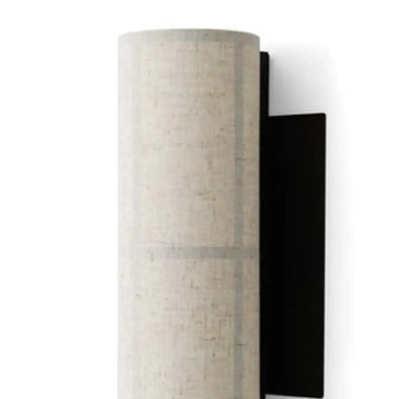 Modern Linen Beige Cylinder Wall Sconce with Switch