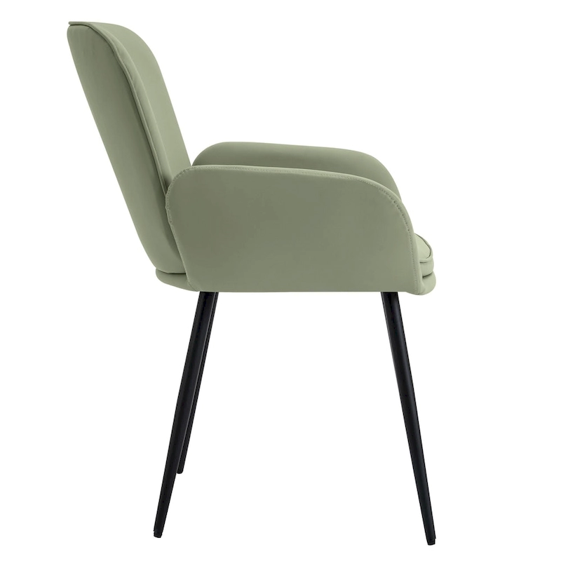 Set of 4 Cat-Scratch Resistant Dining Chairs with Gold Metal Legs