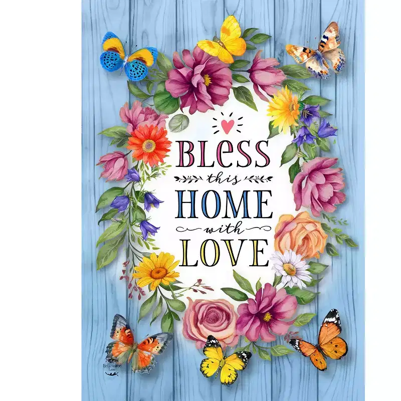 Briarwood Lane Spring Garden Flag 12x18 For Outdoor Bless This Home With Love For Spring Garden Flag Flags For Outside