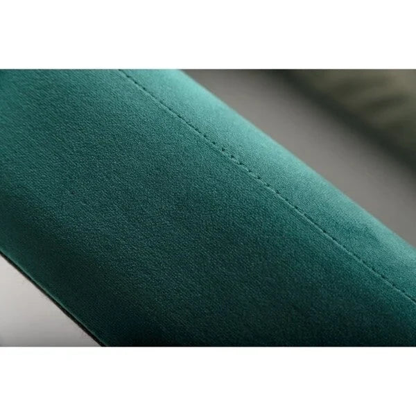 Uddesbo Modern Green Fabric & Walnut Bed