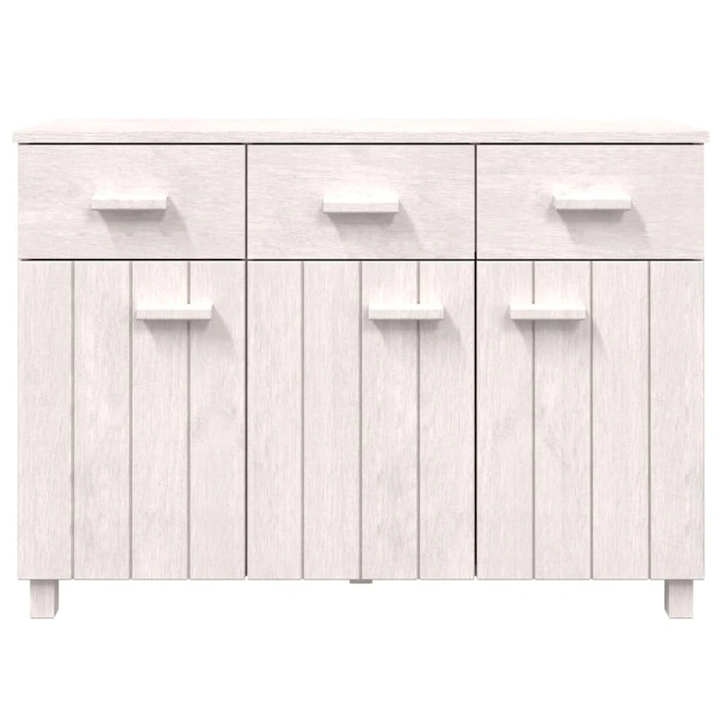 vidaXL Sideboard Bar Buffet Console Cabinet with Drawers HAMAR Solid Wood Pine - 44.5  x 15.7  x 31.5