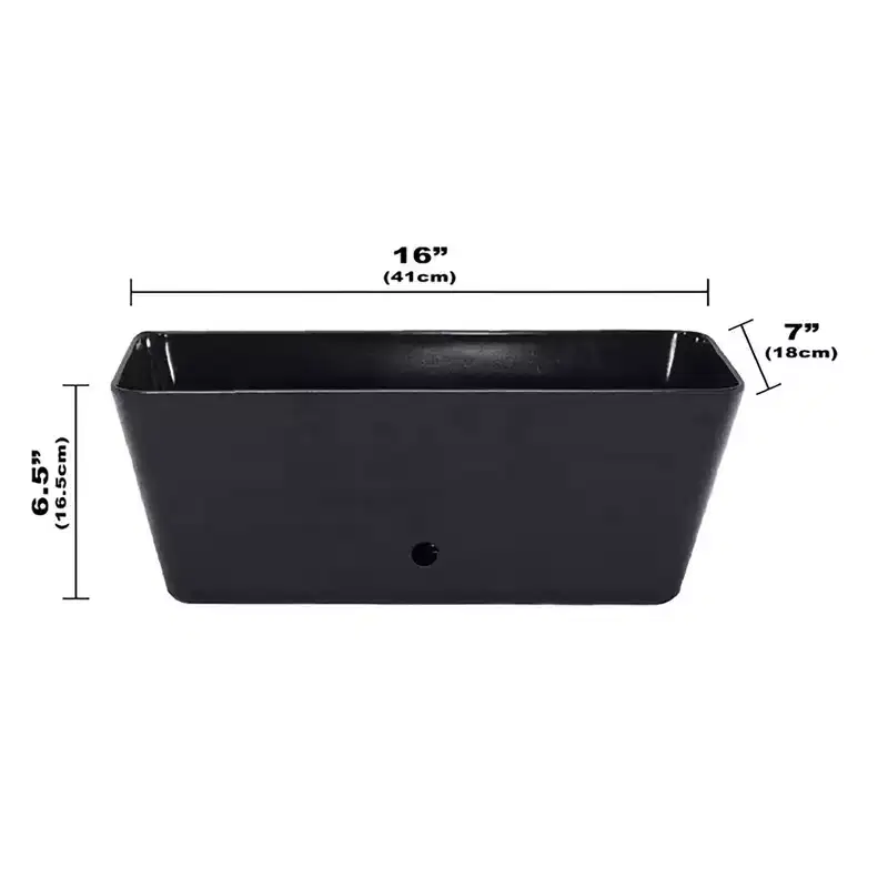 Tierra Garden 16 Rectangular Self-Watering Bamboo Planter