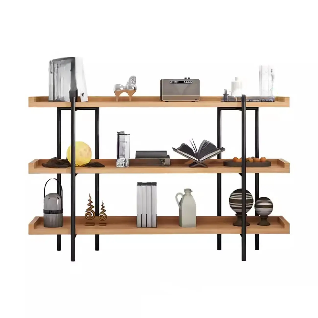 Etagere 5-Tier Modern Wood Open Bookcase
