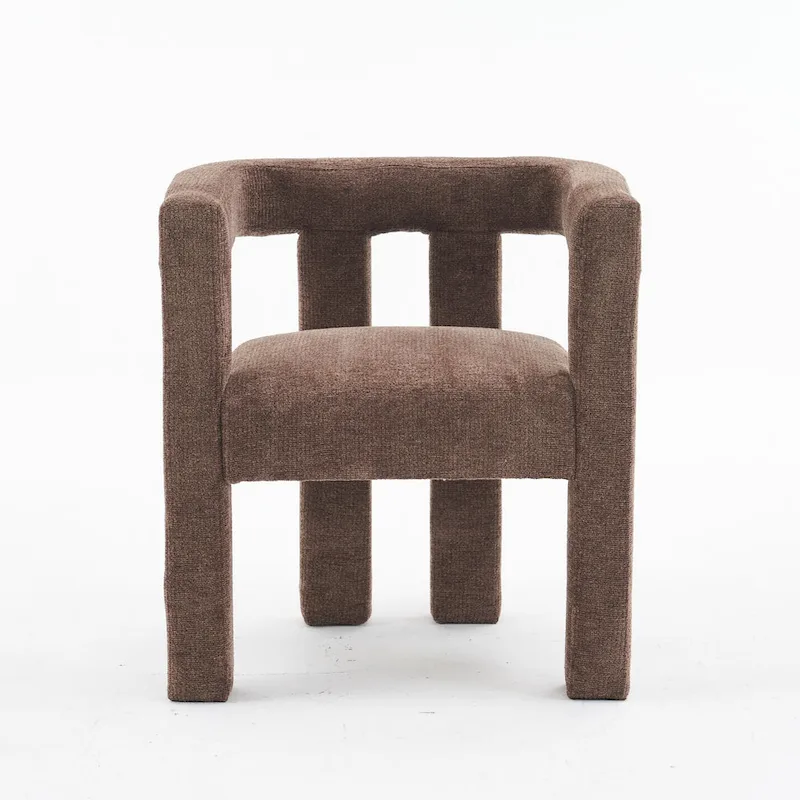 Set of 1 Chic design Barrel shaped Fabric Upholstered Accent Armchair