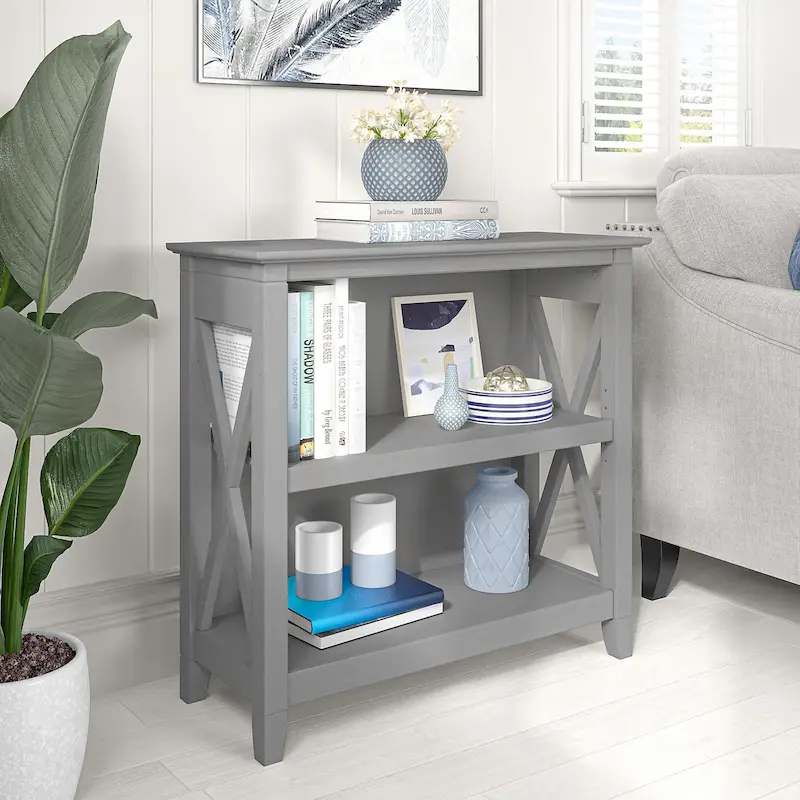 Key West Small 2 Shelf Bookcase by Bush Furniture