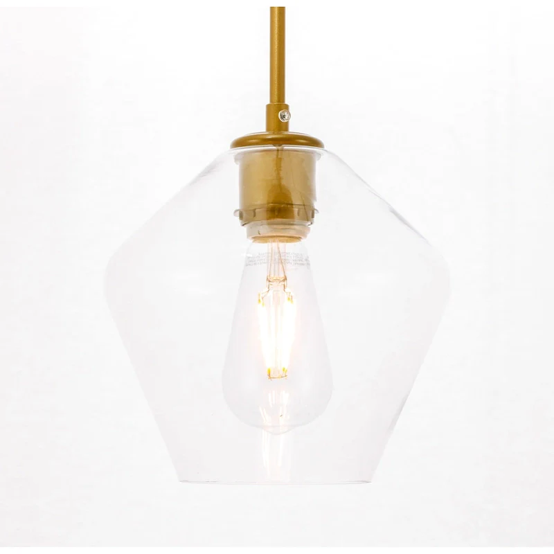 Elegant Lighting Gene Single Light 8  Wide Mini Pendant with Clear