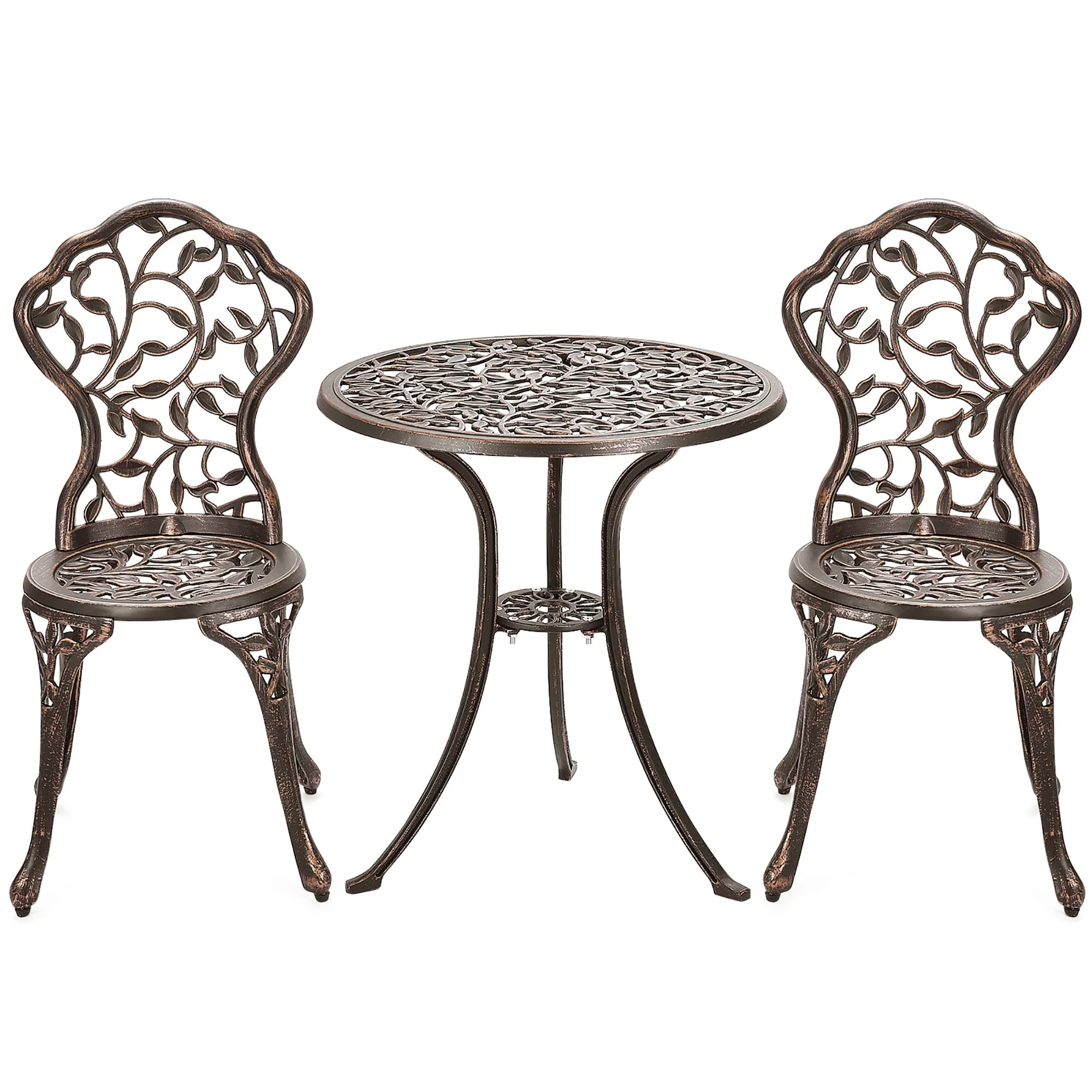 3 Pieces Outdoor Bistro Set Patio Furniture Set Table and Chairs Set