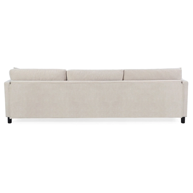 107.87 Removable Cushion 4-Seat Sectional Sofa with Movable Ottoman