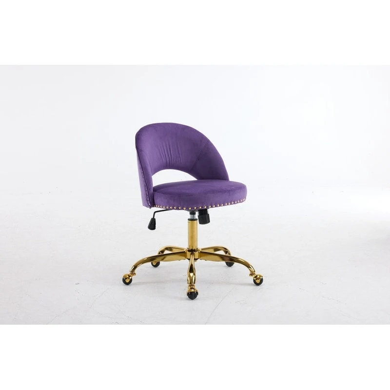 Office Chair Velvet Desk Chair Swivel Armchair Cute Modern Fabric Home Office Desk Chairs with Wheels