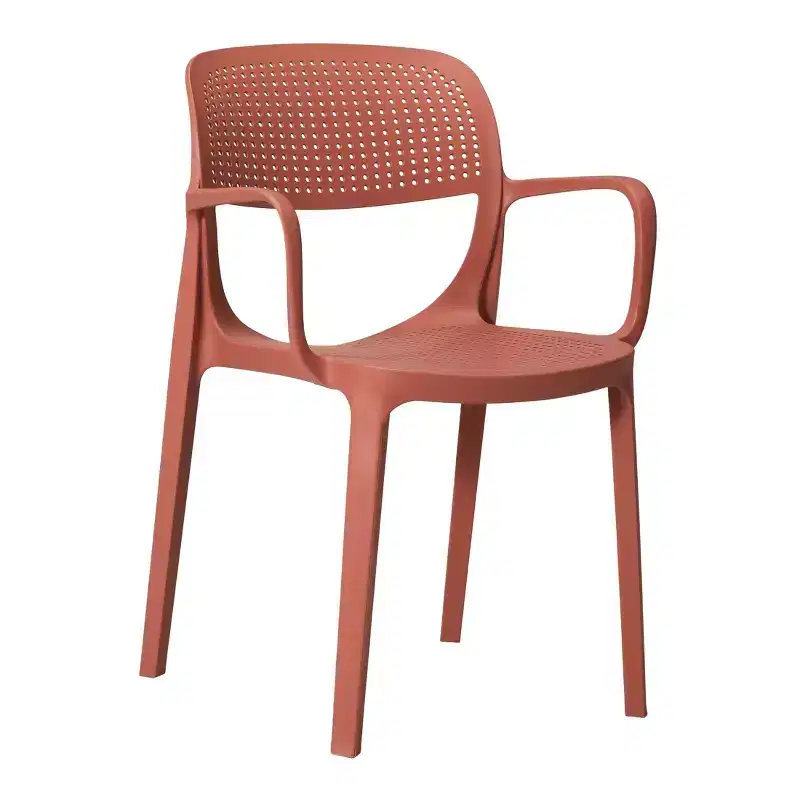 WestinTrends Playa 3-Piece Round Metal Bistro Dining Table Set And Stackable Resin Patio Dining Arm Chairs