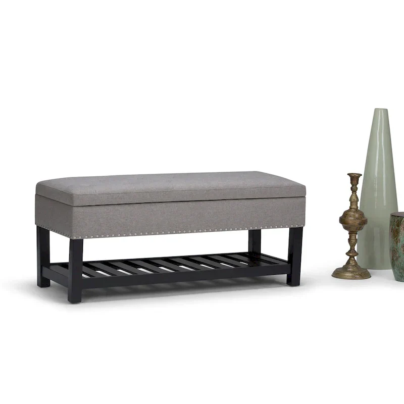 WYNDENHALL Riley 43 inch Wide Rectangle Ottoman Bench - 43 W x 17 D x 19 H