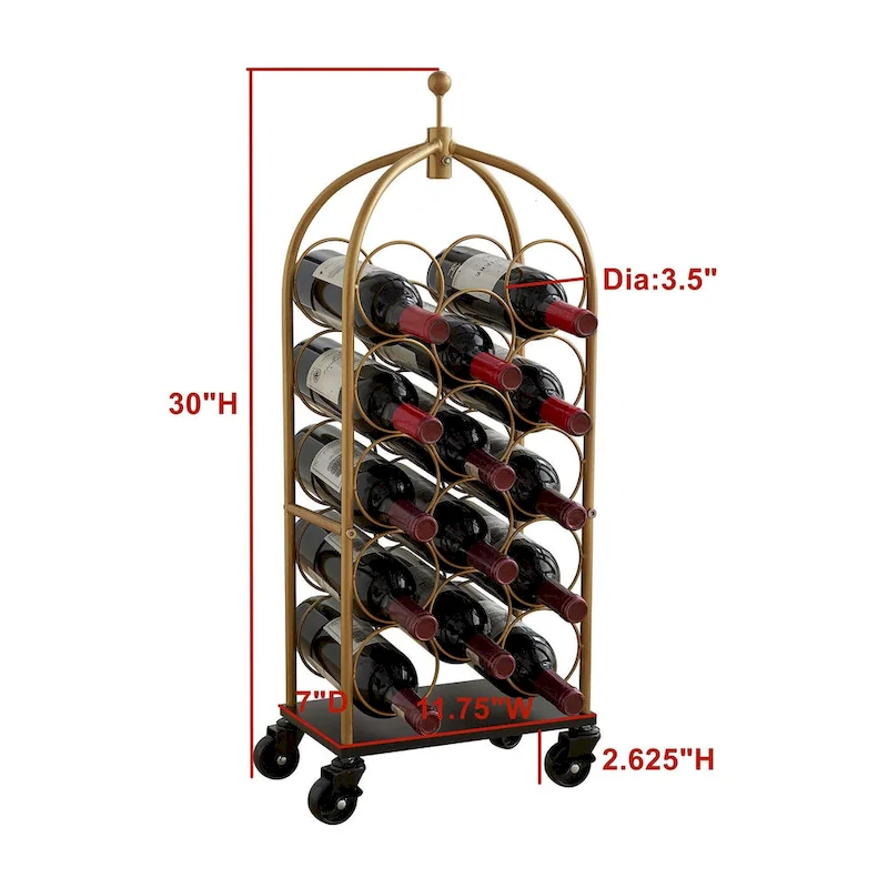 Freestanding Luggage Cart Wine Rack, Wine Bottle Holders
