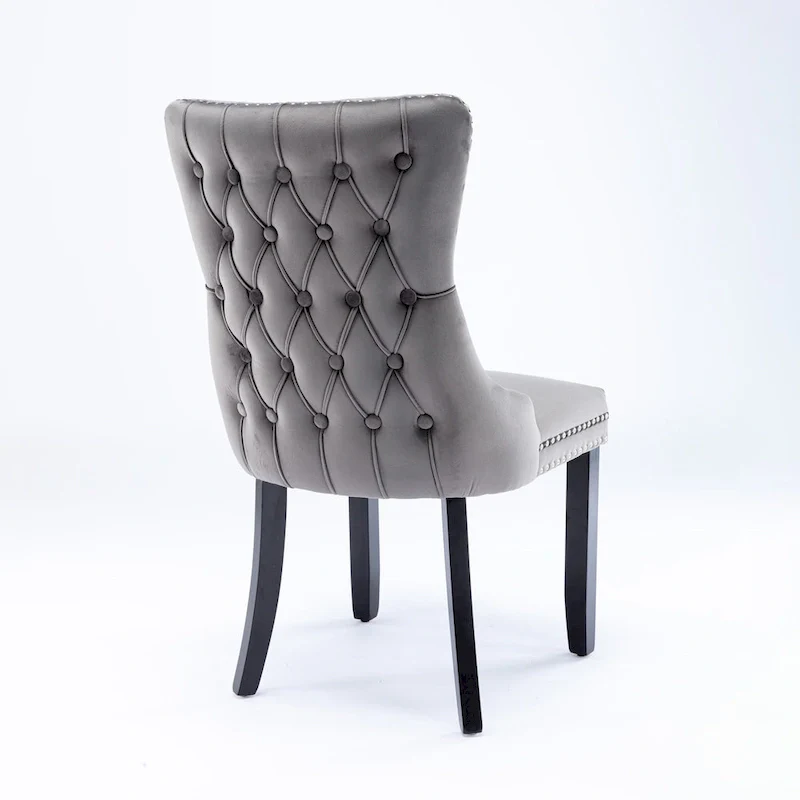 A&A Furniture Upholstered Wing-Back Dining Chair