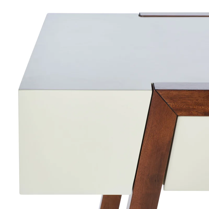 Mid-Century Style Desk with Walnut Frame