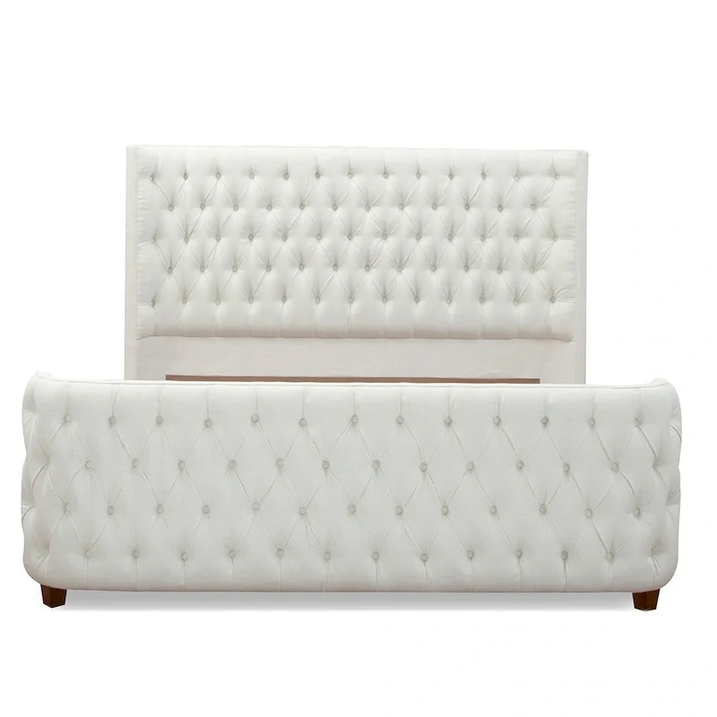 Chateau Fabric Upholstered Shelter Panel Bed Frame