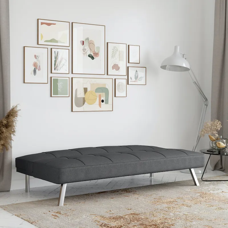 Convertible Sofa with Finger Guard – Sofa, Lounger & Full-Size Bed
