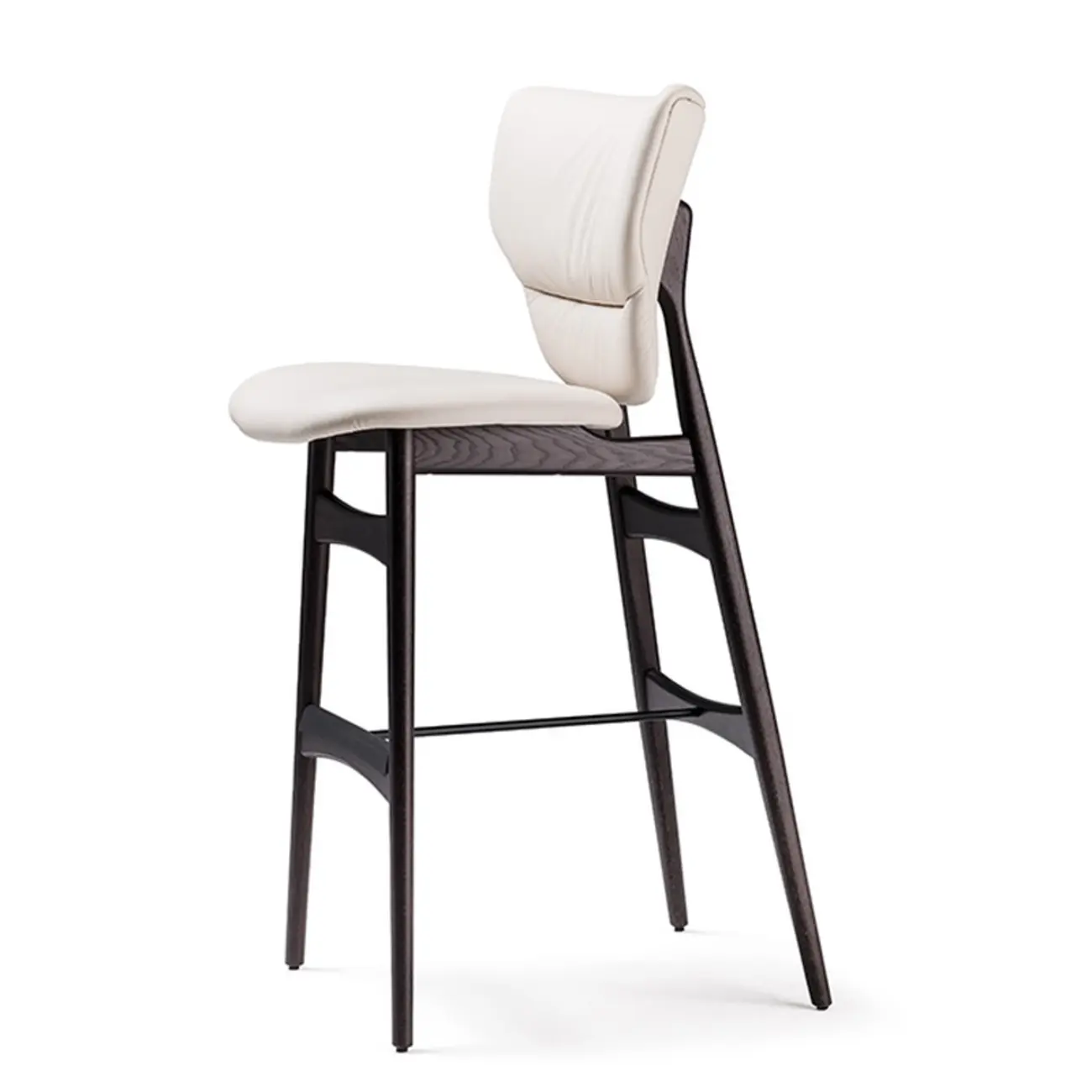 Modern Full-grain Cowhide Leather Saddle Bar Stools For Home