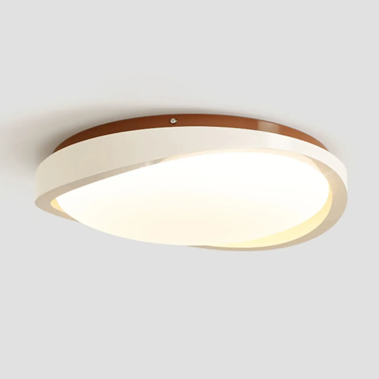 Modern White Round Dimmable Flush Mount LED Ceiling Light