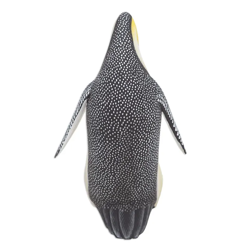 Novica Handmade Penguin Mother And Chick Wood Sculpture