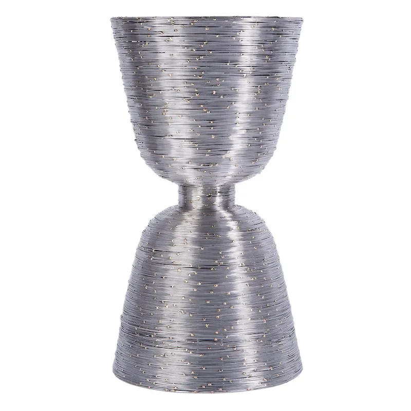 Wire-Wrapped Drum End Table