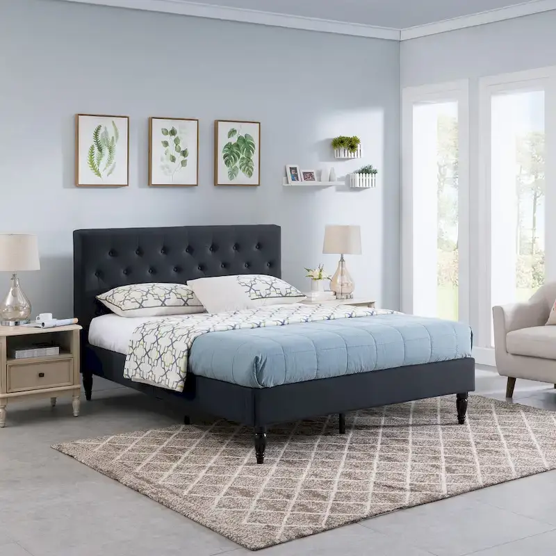 Upholstered Queen Platform Bed
